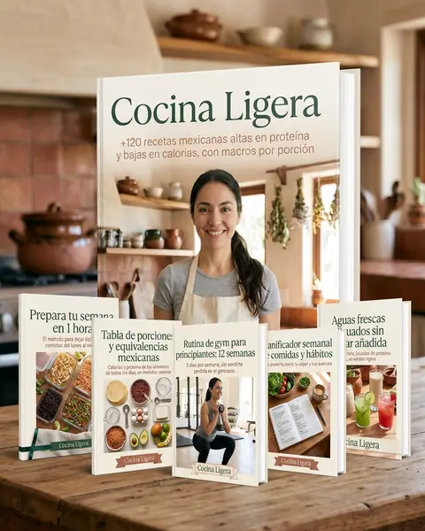 El libro Cocina Ligera junto a sus 5 bonus de regalo