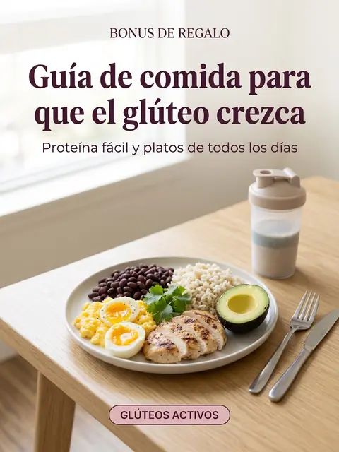 Portada de la Guía de comida para que el glúteo crezca