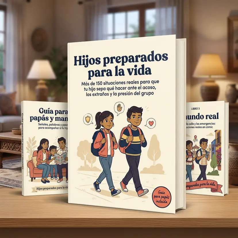La colección Hijos preparados para la vida con sus libros de regalo