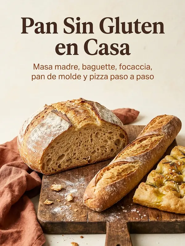 Portada del recetario Pan Sin Gluten en Casa