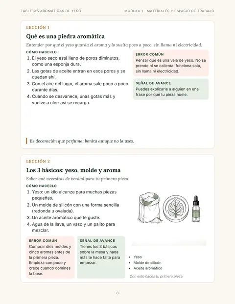 Lección 1: qué es una piedra aromática, y lección 2: los 3 básicos